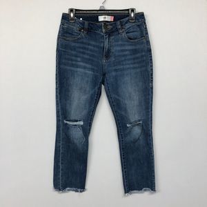 Cabi Women Cropped High Straight Jeans Size 4 Blue Denim M077 -5